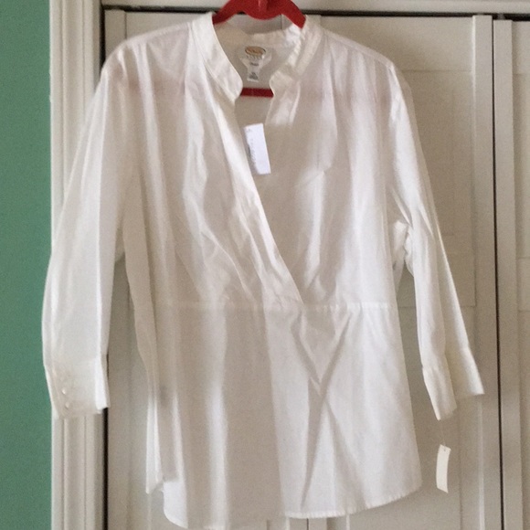 talbots white tops